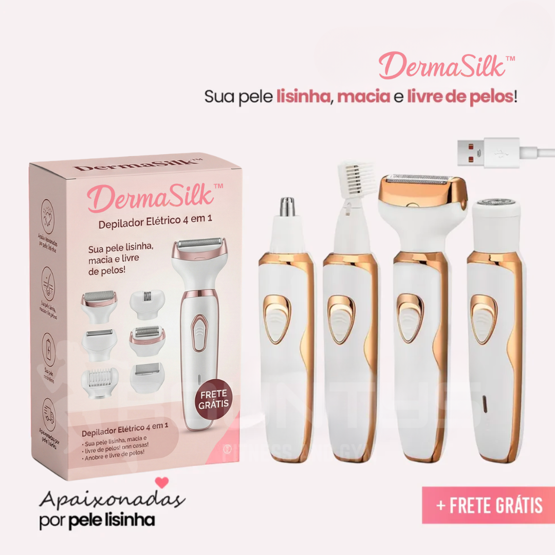 Depilador Elétrico 4 em 1 - DermaSilk™