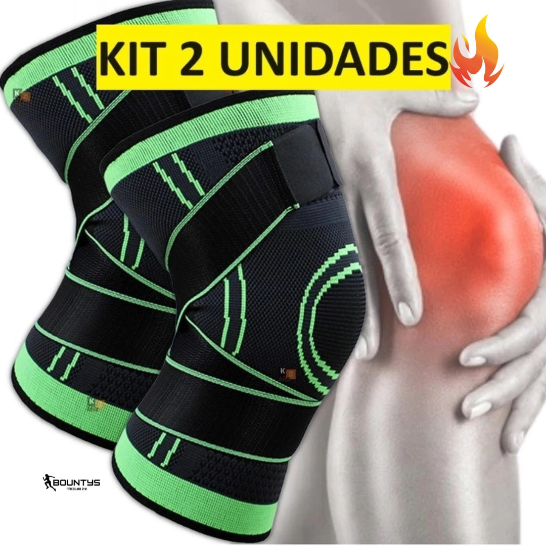 Kit 2 Joelheiras De Compressão Bountys® COMPRE 1 LEVE 2 + BRINDES