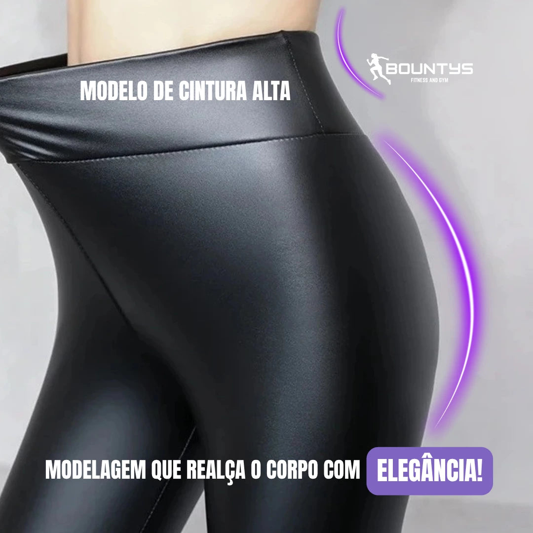Calça de Couro Aveludada Ébano Luxe® + Brinde Exclusivo