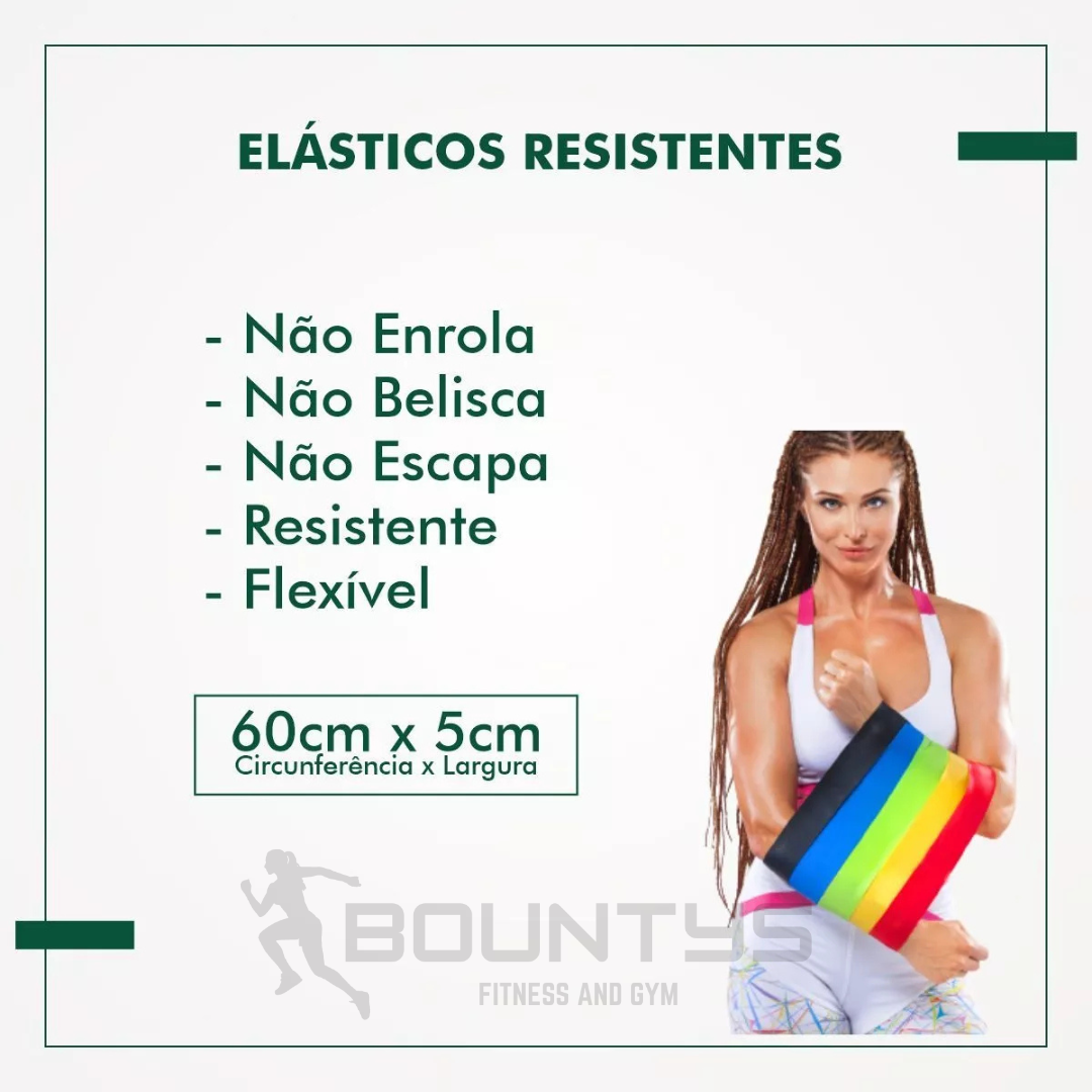 Kit 5 Faixas Elásticas Bountys® + E-BOOK (GRÁTIS)
