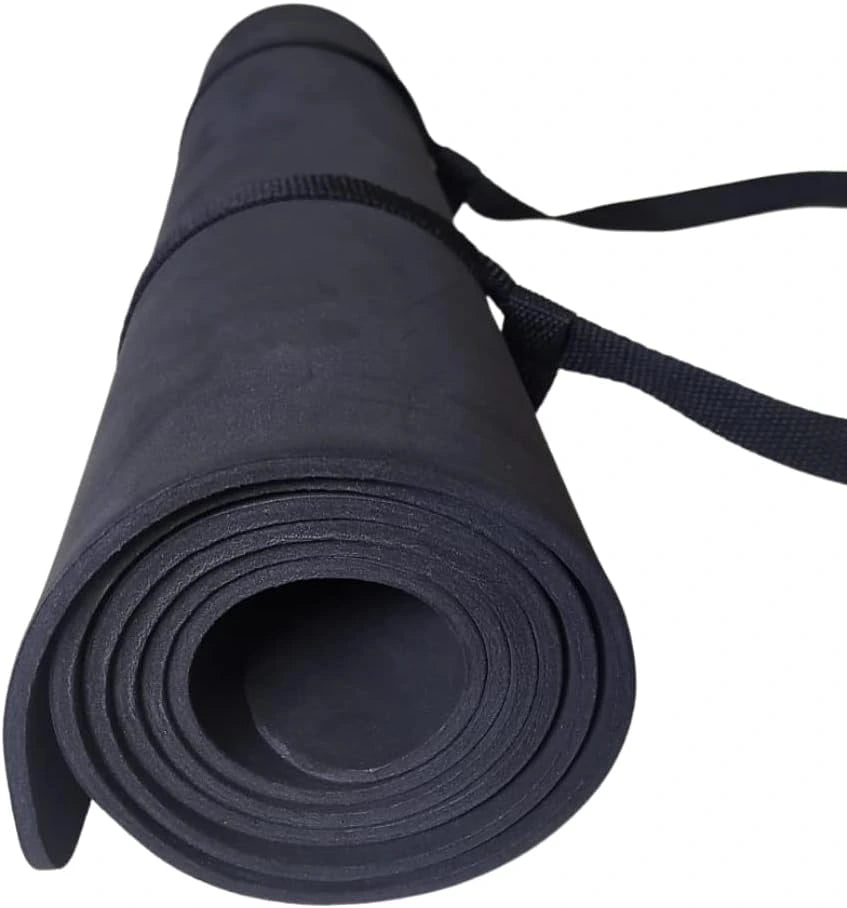 Tapete de YOGA Bountys® Exercícios Físicos Preto 1,80m x 53cm x 10mm RDJ