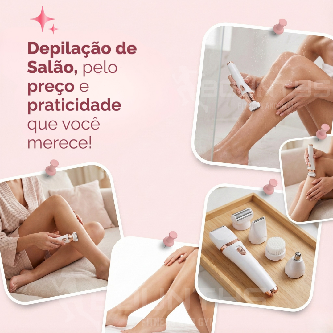 Depilador Elétrico 4 em 1 - DermaSilk™