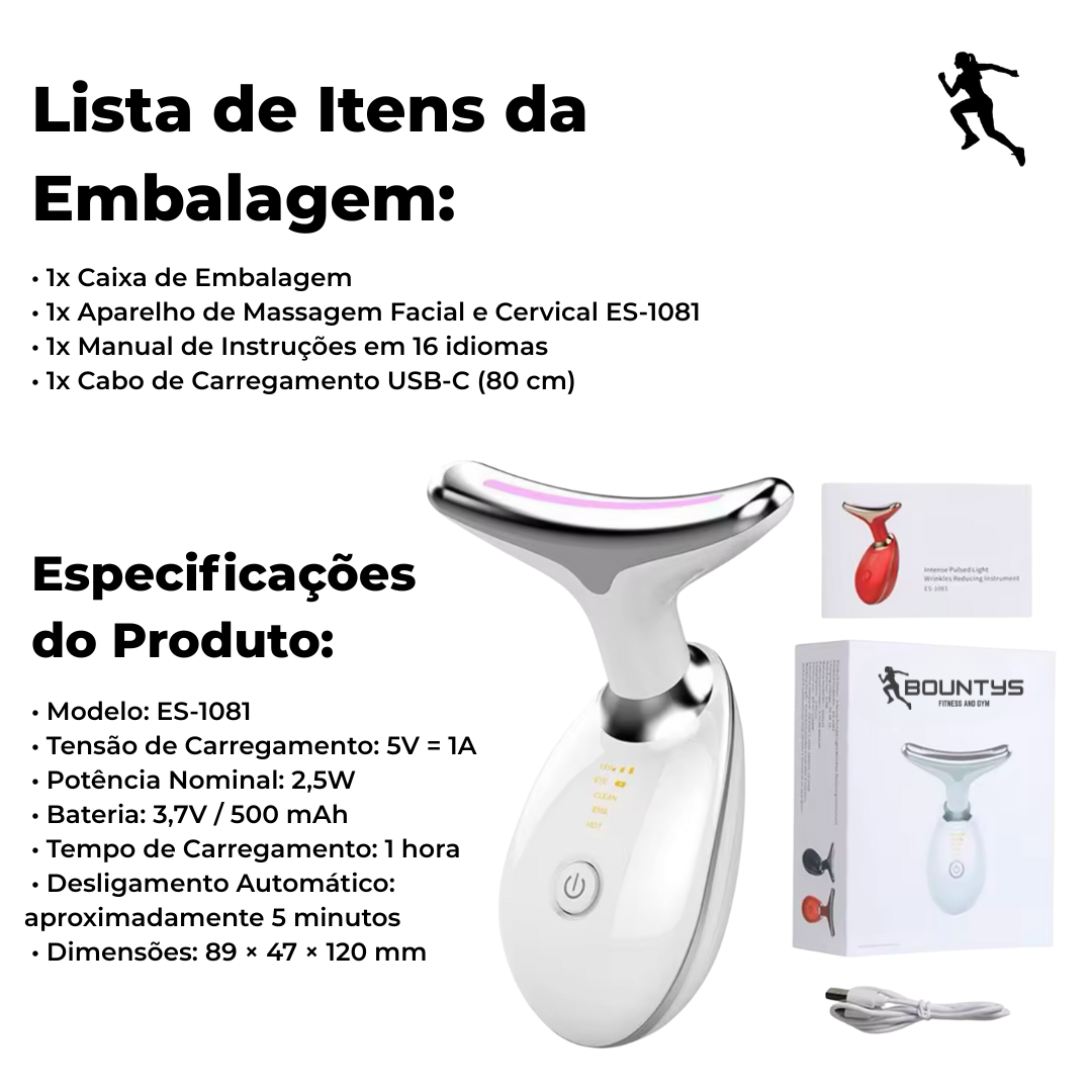 Massageador Facial Antirrugas Bountys® | ULTIMAS UNIDADES 🔥