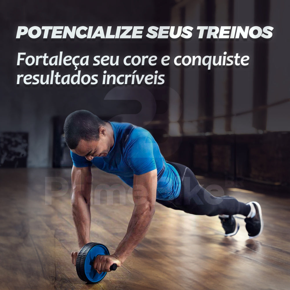 Kit Funcional Bountys® – Roda Abdominal, Barra de Flexão e Corda de Pular para Fortalecimento e Queima Calórica em Casa 40+