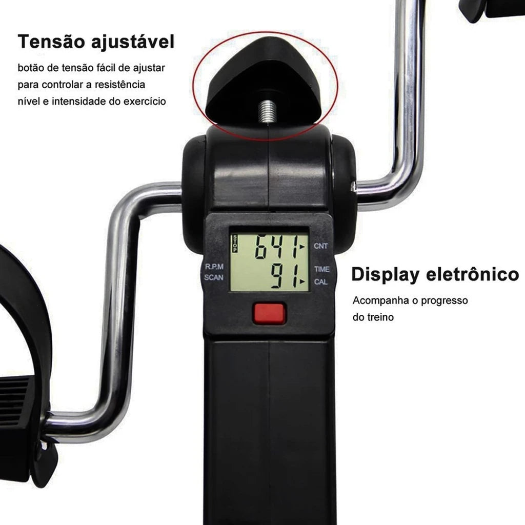 Mini Bike Ergométrica Bountys® – Pedale em Casa para Fortalecer Pernas, Estimular a Circulação e Aliviar Dores 40+