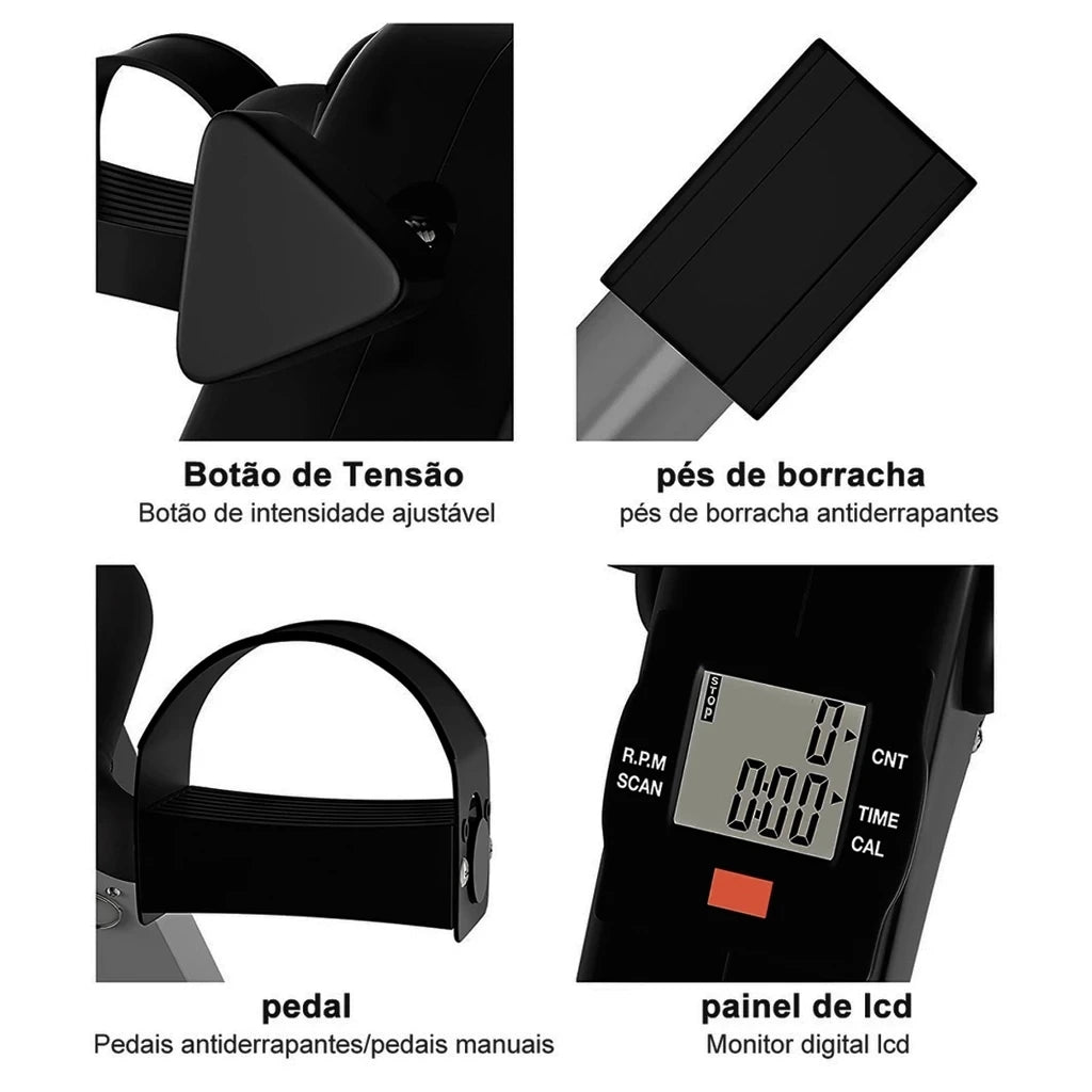 Mini Bike Ergométrica Bountys® – Pedale em Casa para Fortalecer Pernas, Estimular a Circulação e Aliviar Dores 40+