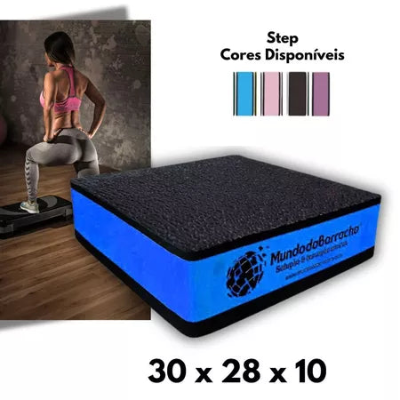 Step EVA Bountys® 30x28x10 – Estabilidade e Segurança para Treinos Funcionais, Subida e Descida | Ideal para Exercícios em Casa e Academia 40+