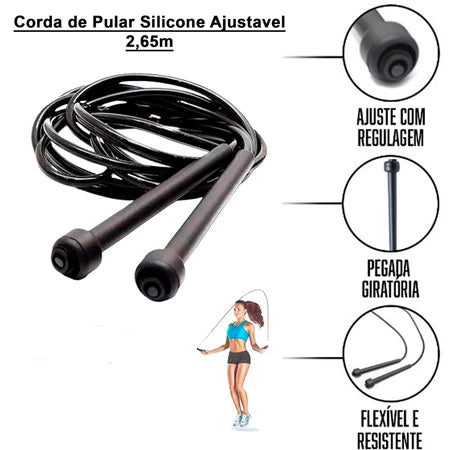 Kit Funcional Completo Bountys® – 6 Itens para Treinar em Casa com Segurança e Eficiência 40+ | Colchonete, Caneleira, Halter, Roda Abdominal, Extensor e Corda