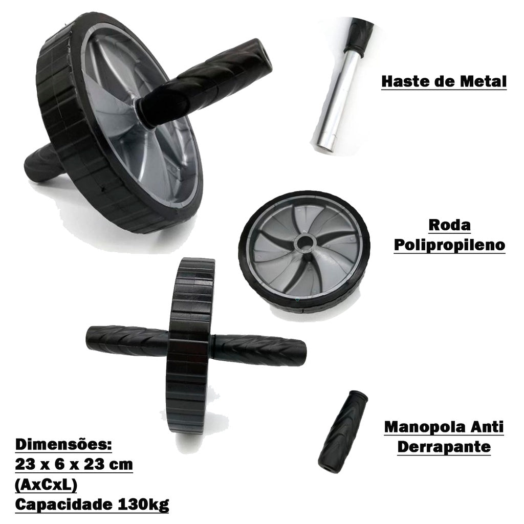 Kit Funcional Completo Bountys® – 6 Itens para Treinar em Casa com Segurança e Eficiência 40+ | Colchonete, Caneleira, Halter, Roda Abdominal, Extensor e Corda