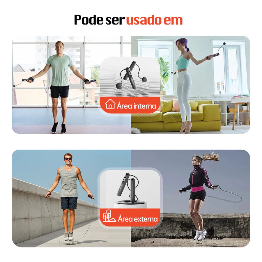 Corda de Pular Sem Fio Bountys® – Queime Calorias Sem Impacto em Casa | Ideal para 40+ + Brindes Exclusivos