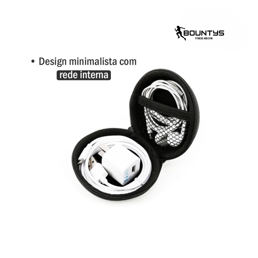 CAPA ESTOJO PARA FONE E CABOS COM ZIPER BOUNTYS