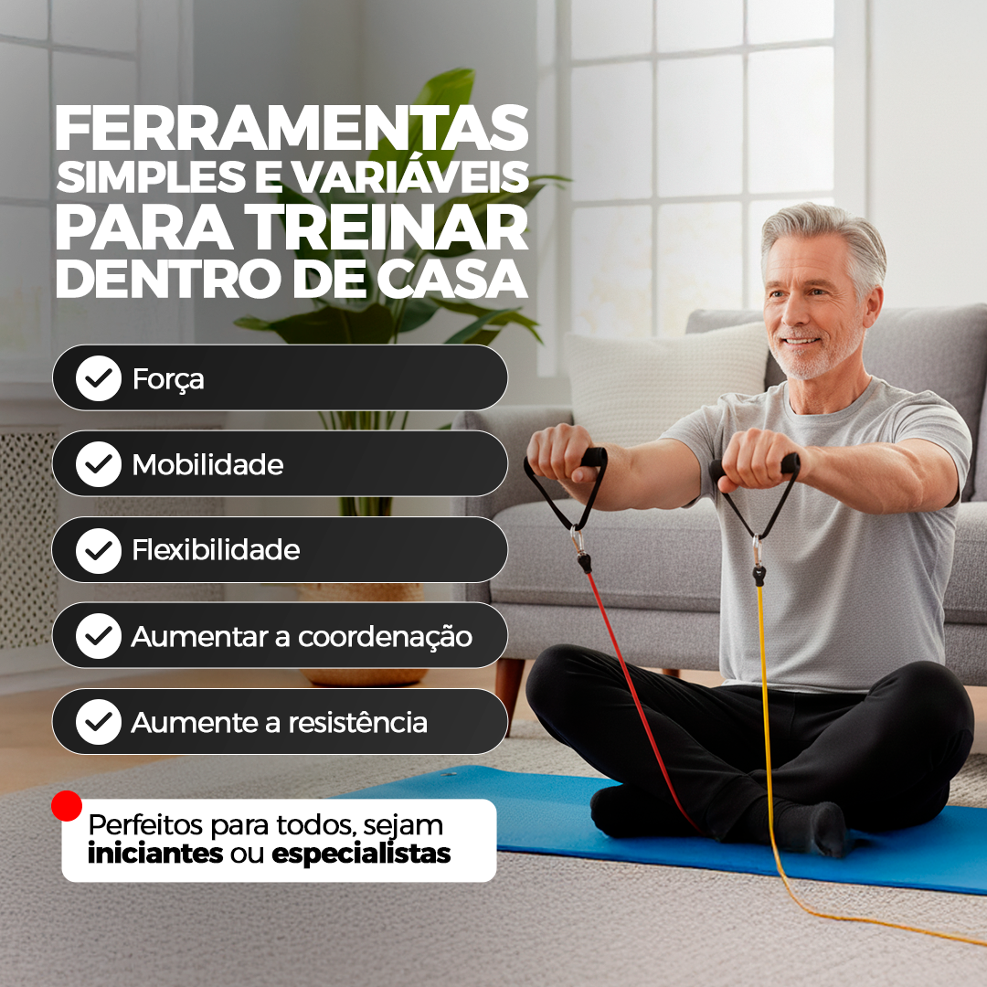 Kit 11 Peças Elásticos Bountys Sua Academia em Casa + (BRINDES GRÁTIS)