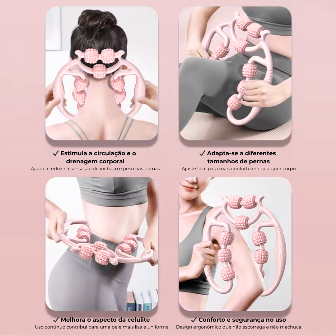 Bountys® Drena Roller – Massageador Linfático para Lipedema e Celulite