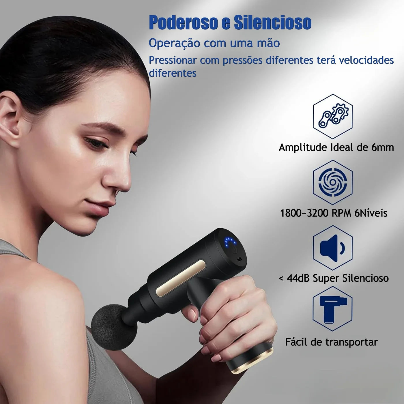 Pistola Massageadora Profissional Bountys® + BRINDES