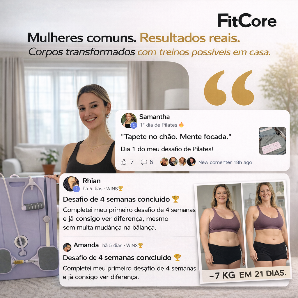 FitCore Pilates Bountys® Prancha Multifuncional de Pilates em Casa