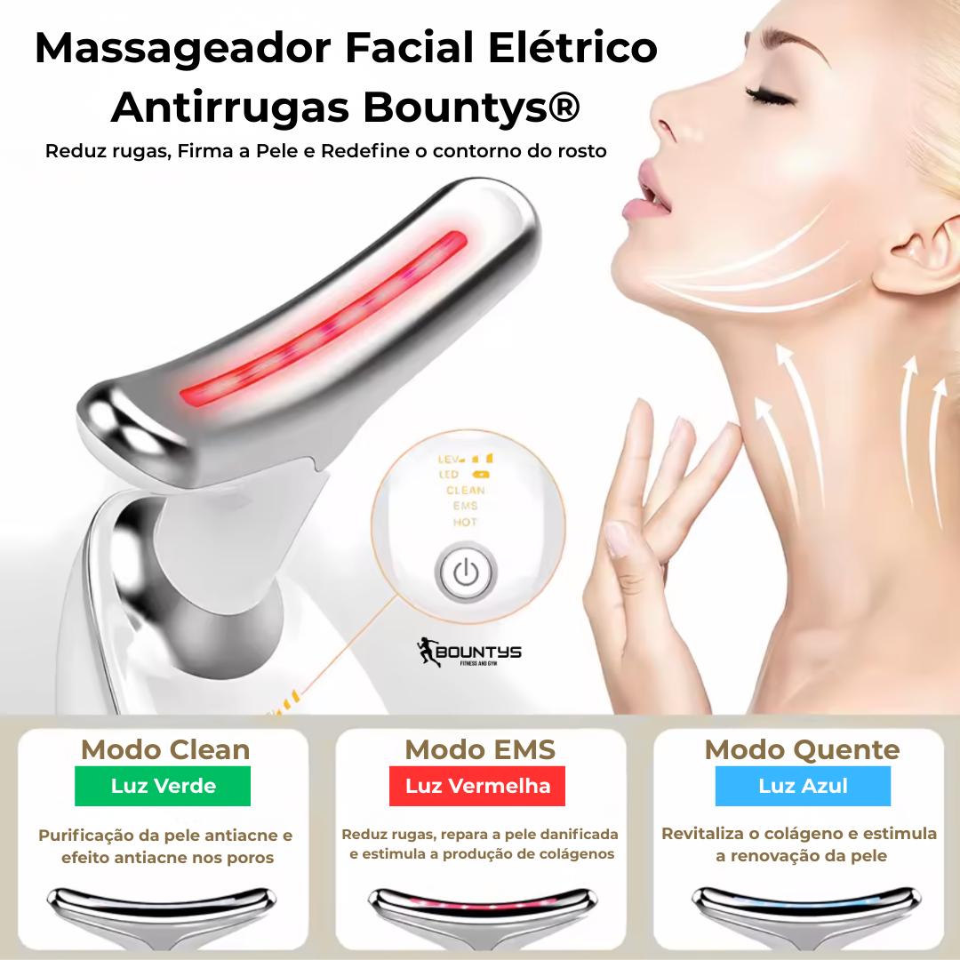 Massageador Facial Antirrugas Bountys® | ULTIMAS UNIDADES 🔥