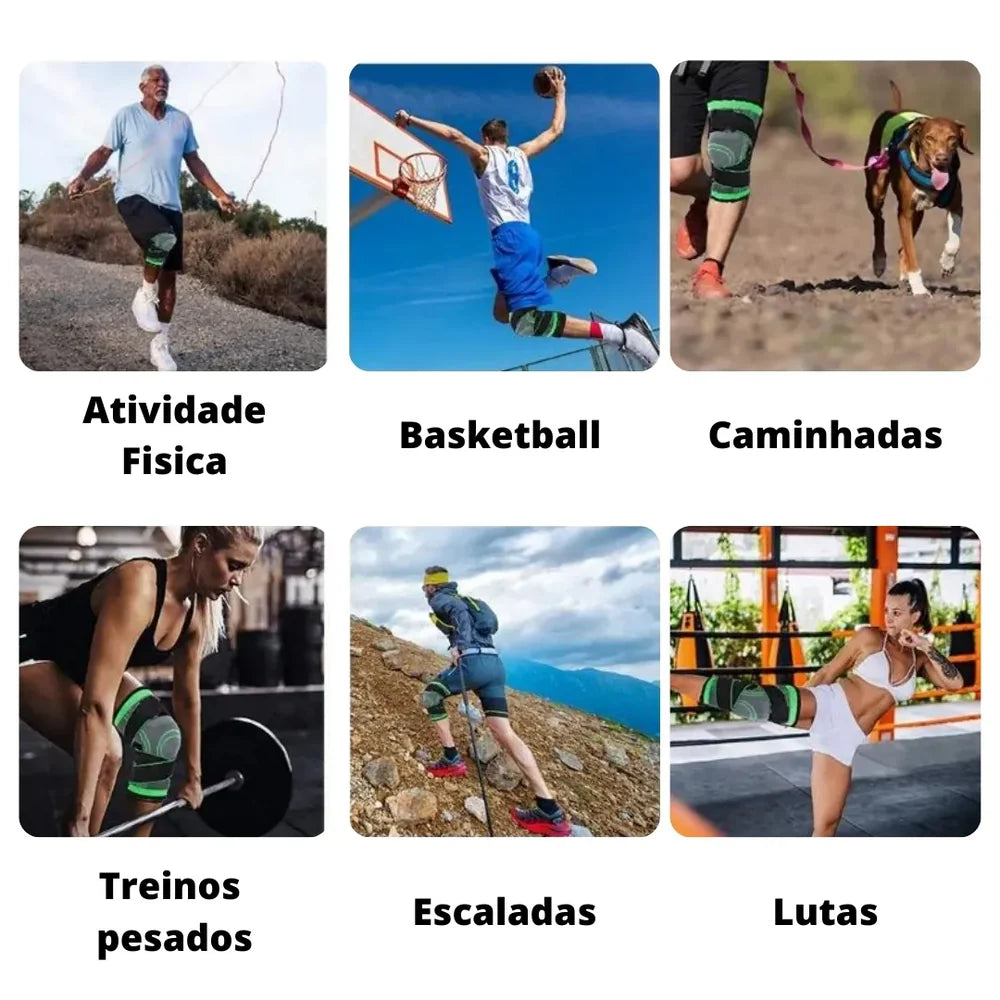 Kit 2 Joelheiras De Compressão Bountys® COMPRE 1 LEVE 2 + BRINDES